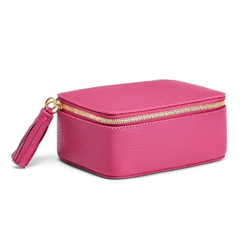 China OEM Ring In A Box Companies –  Textured superb leather Square multifunctional earrings necklace jewelry leather storage box – Longqin