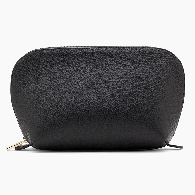 Leather Cosmetic Bags Companies –  High-end leather makeup bag female portable large capacity – Longqin