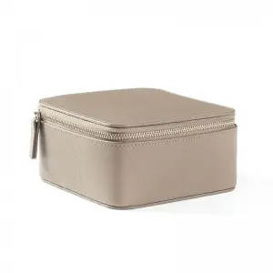 Leather storage box ring earrings portable jewelry box female