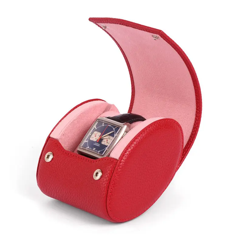 China OEM Js Nova Juns Watch Box Manufacturer –  Watch storage bag high-grade watch box portable leather home Netflix box – Longqin