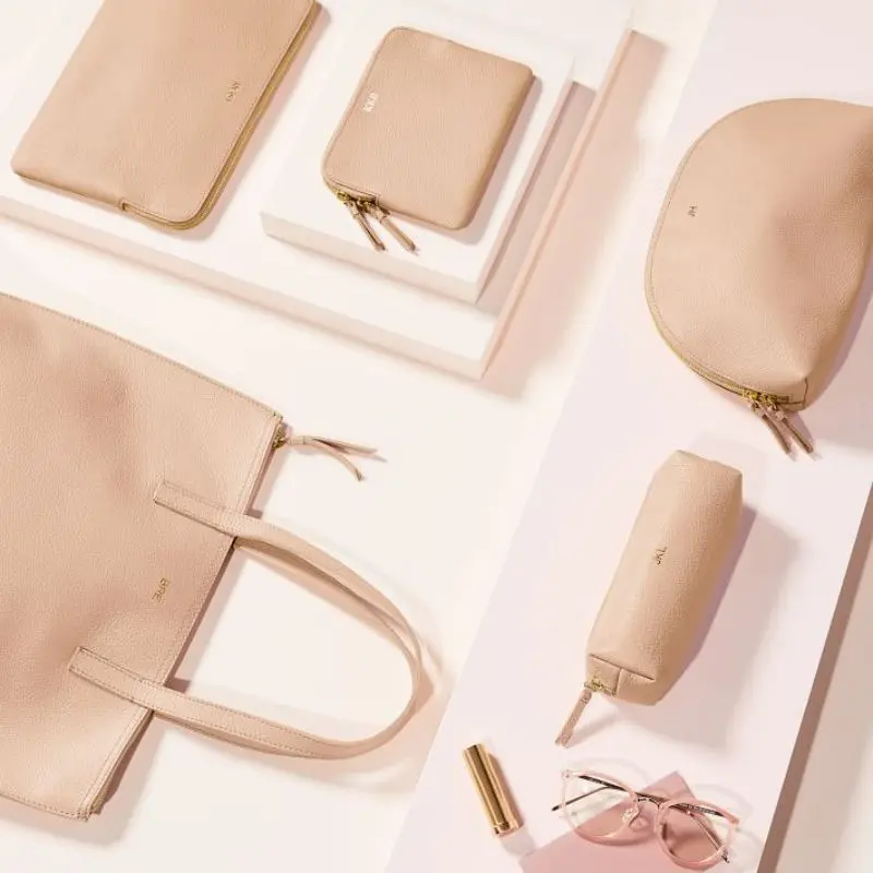 Professional Cosmetic Bag Products –  Professional portable makeup bag female ins style leather storage bag – Longqin