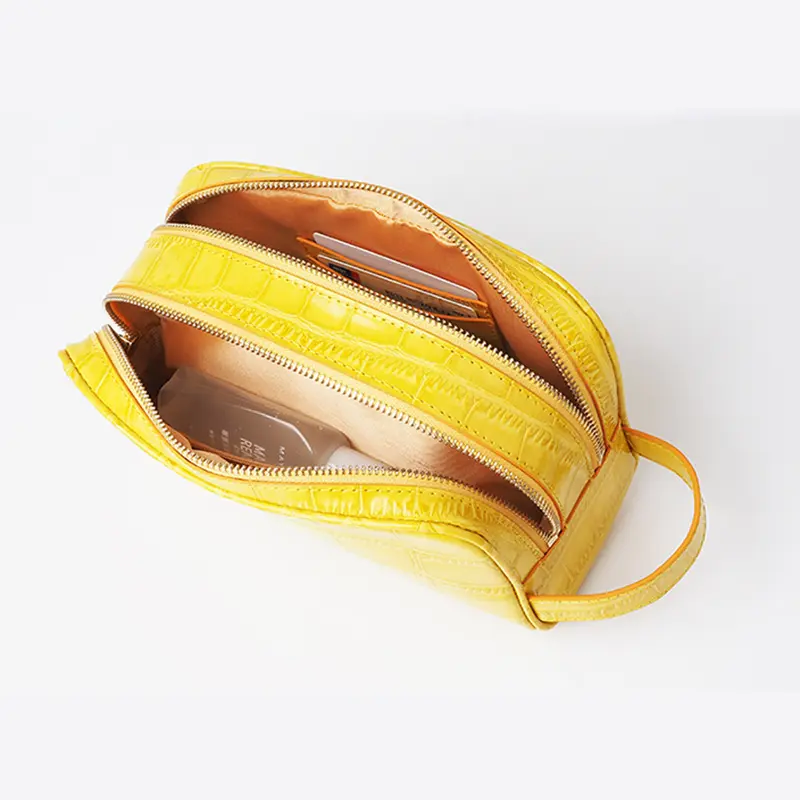 Storage Travel Products –  Ladies leather makeup bag with storage bag – Longqin