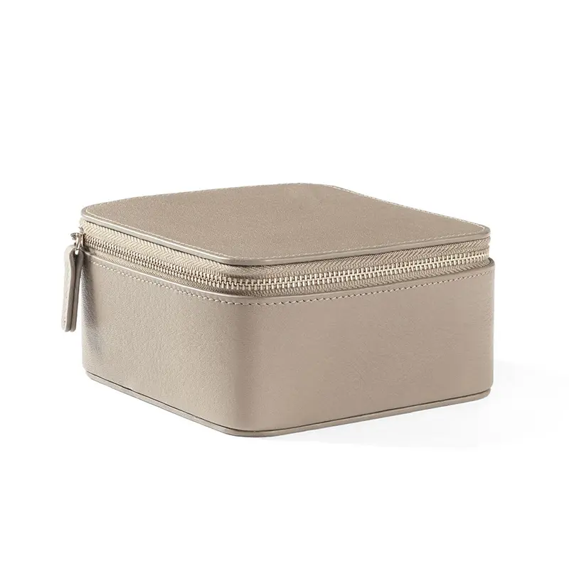 China OEM Jewelry Box With Watch Storage Manufacturers –  Leather storage box ring earrings portable jewelry box female – Longqin