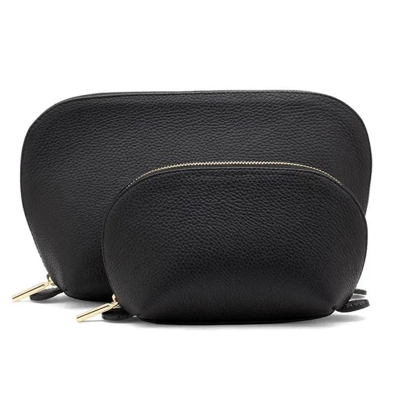High-end leather makeup bag female portable large capacity Featured Image