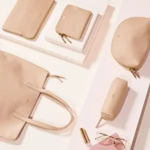 Professional portable makeup bag female ins style leather storage bag