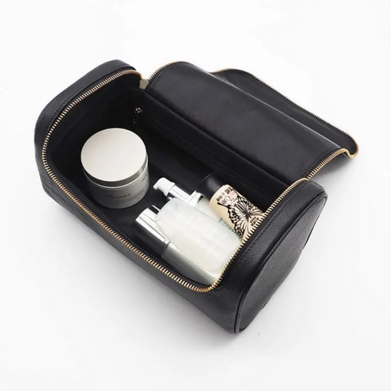 Cosmetic Organizer Bag Professional Manufacturers –  Ladies portable leather cosmetic storage bag – Longqin